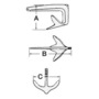 Trefoil® anchor made of hot-galvanized cast steel